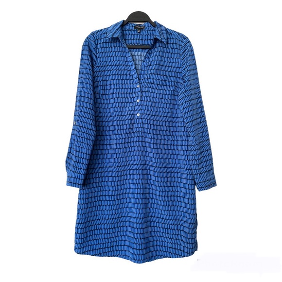The Limited Dresses & Skirts - The Limited Ashton Roll Sleeve Blue Shirt Dress Size Medium